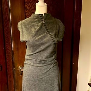 Helmet Lang Grey Size S Small Zipper Dress 00s 2000s Punk Rock Designer